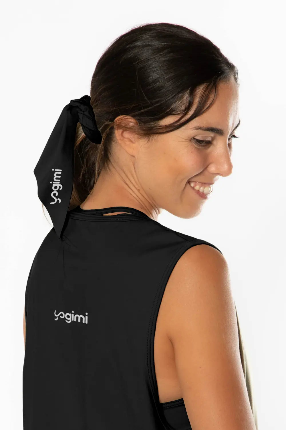 STHIRA Real Black Scrunchie