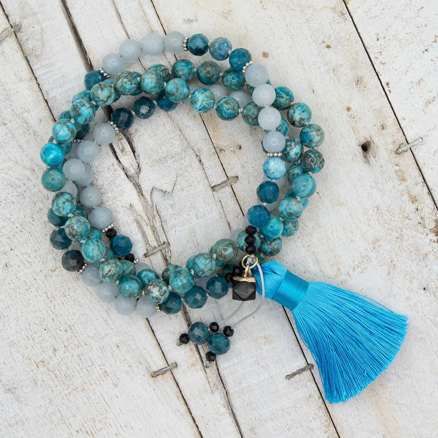 Japa Mala para meditar contra la negatividad, ayuda en situaciones difíciles con Japa Mala Energía Protectora de Yogimi.