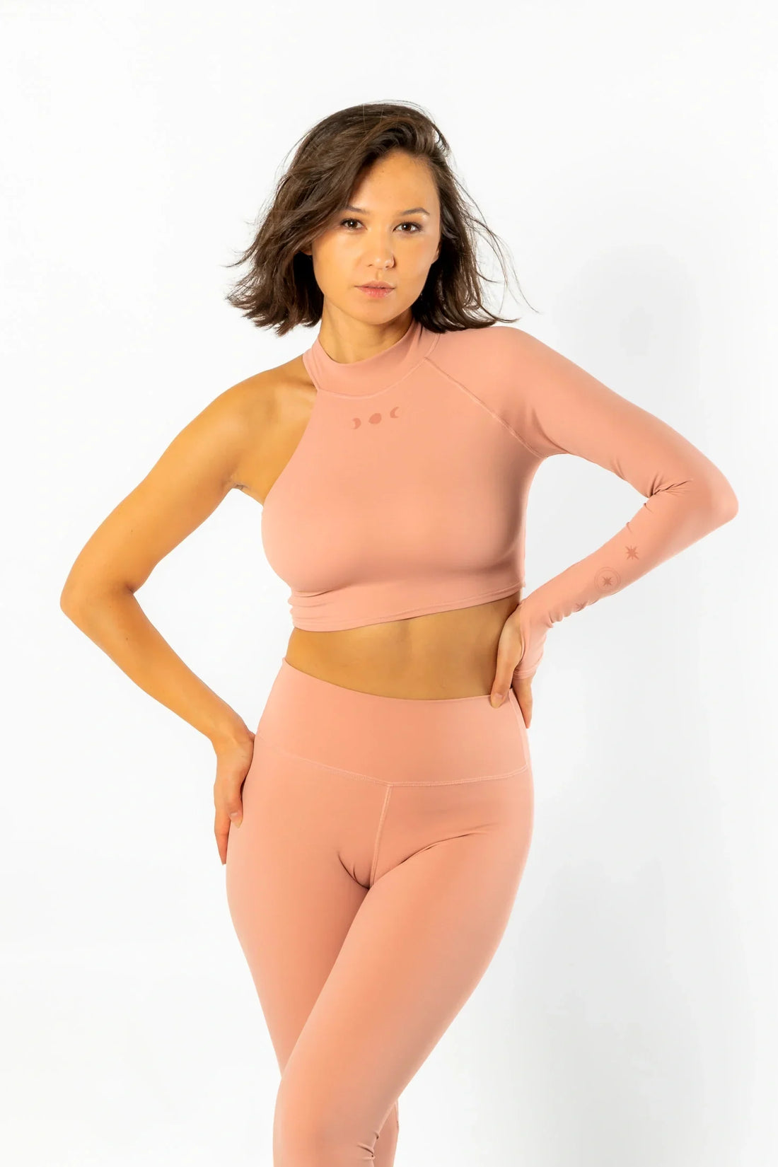 Asymmetrical Crop Top MUKTI Mellow Rose