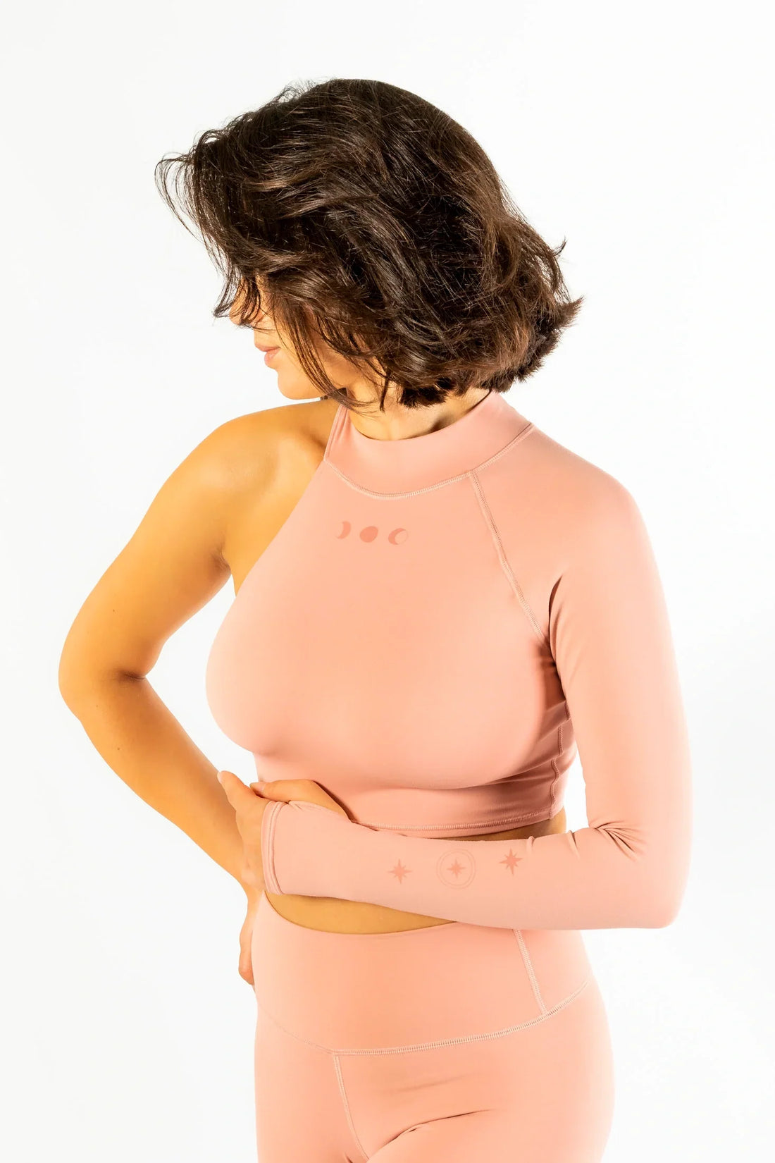 Asymmetrical Crop Top MUKTI Mellow Rose