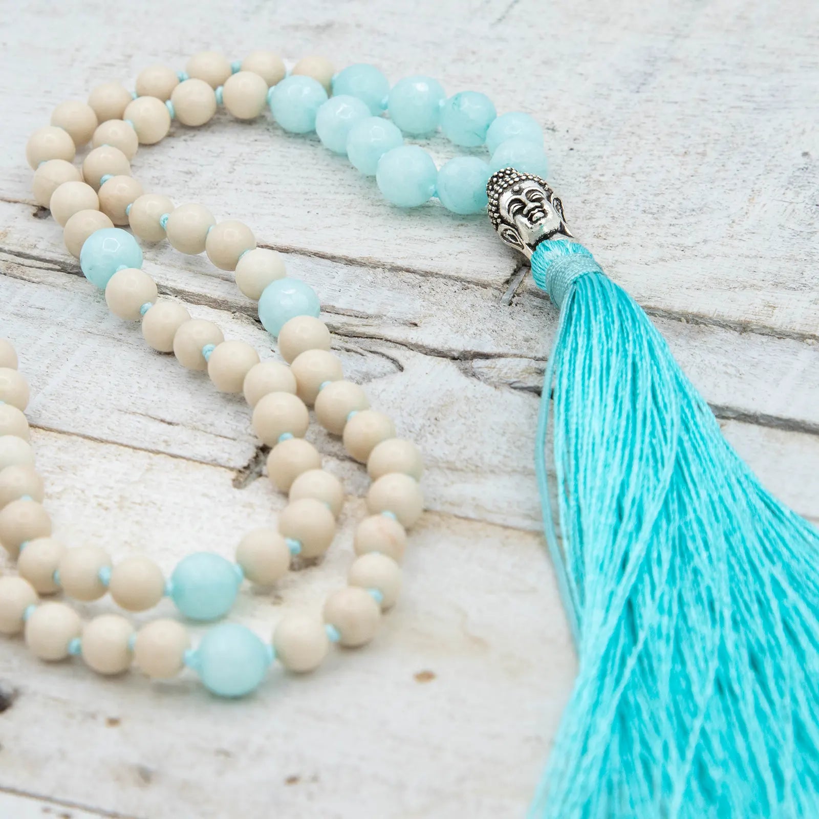 Comprar Japa Mala de meditación con poder calmante, atrae el cambio y la resolución de problemas con Japa Mala Armonía Emocional de Yogimi.