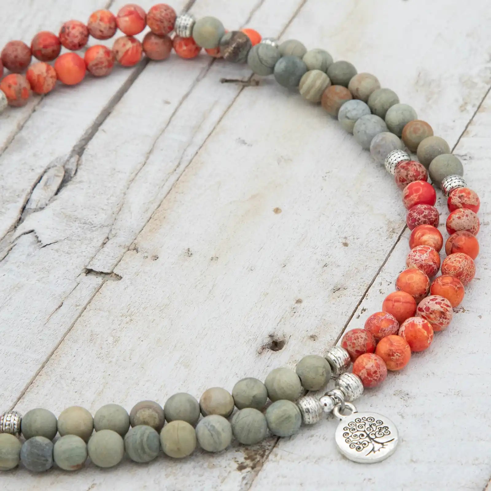 Japa Mala para meditar con poder desintoxicante, elimina pensamientos negativos con Japa Mala elástico Vitalidad de Yogimi.