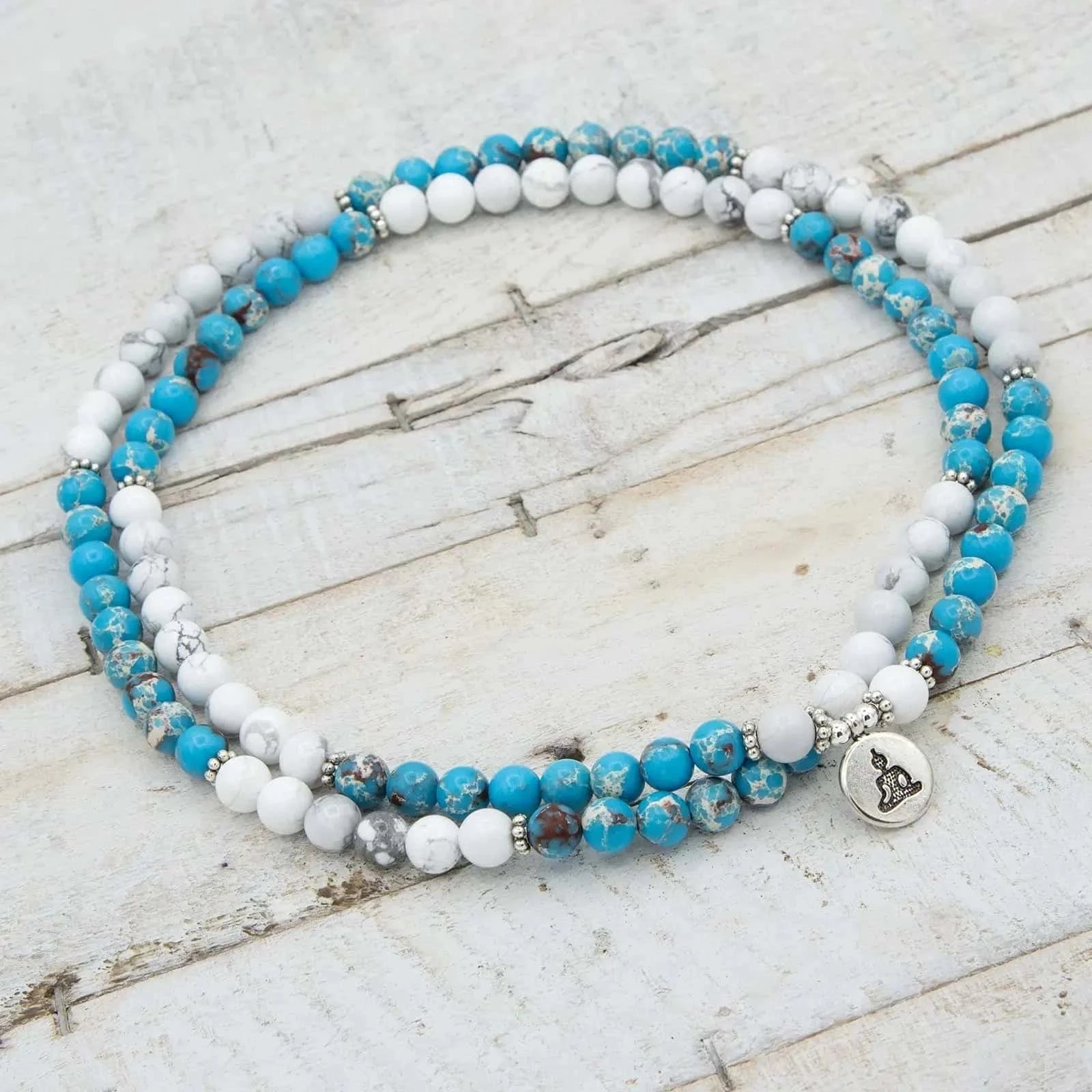 Comprar Japa Mala elástico de meditación que protege, purifica y da paz interior. Japa Mala elástico Autoestima Positiva de Yogimi.