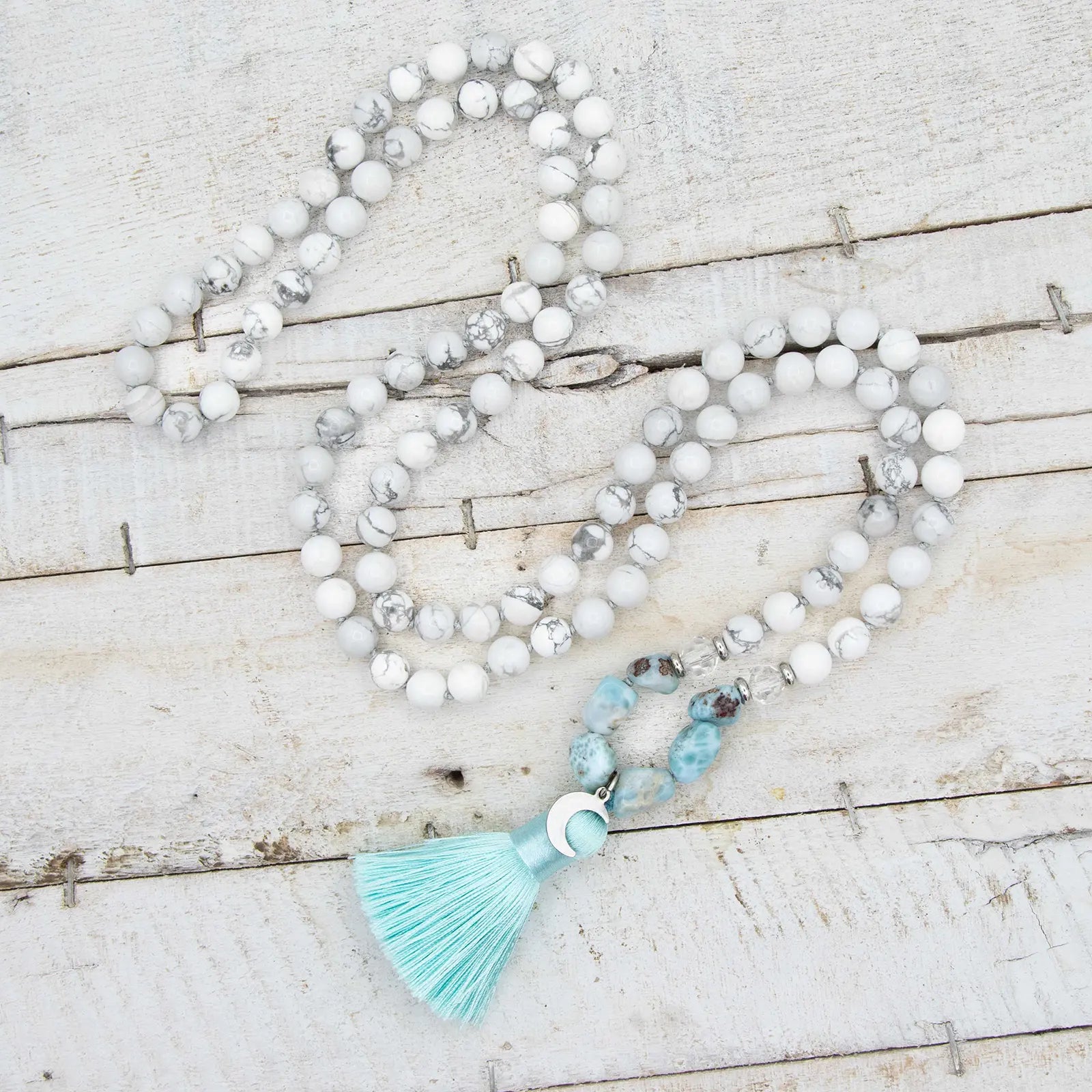 Comprar Japa Mala de meditación para serenidad y armonía. Japa Mala Mar en Calma de Yogimi.