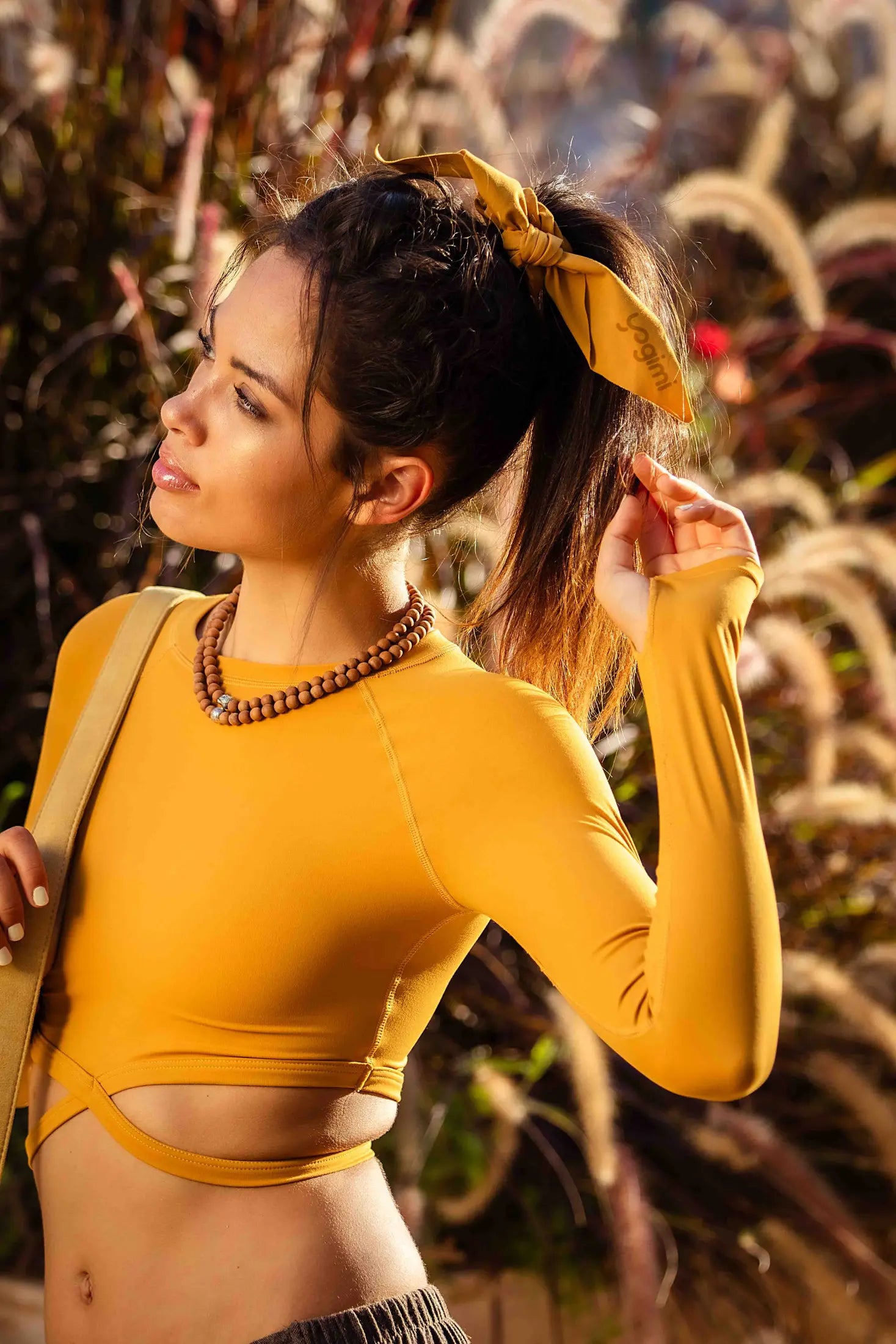 STHIRA Inca Gold hair scrunchie