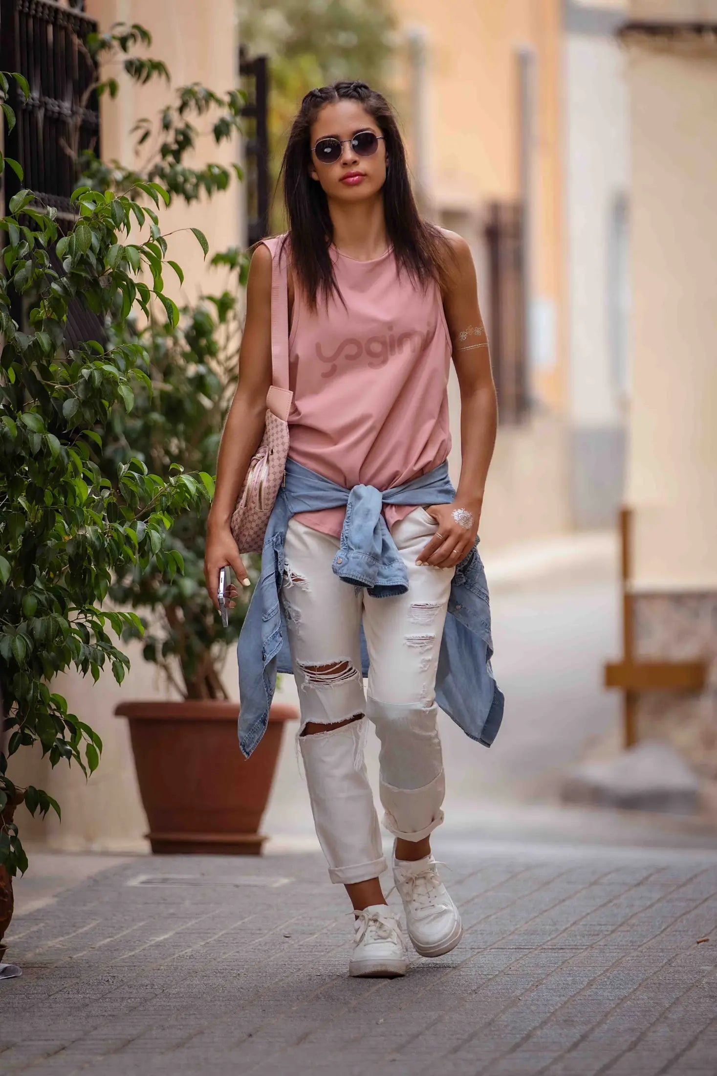 SANKALPA Tank Unisex Mellow Rose