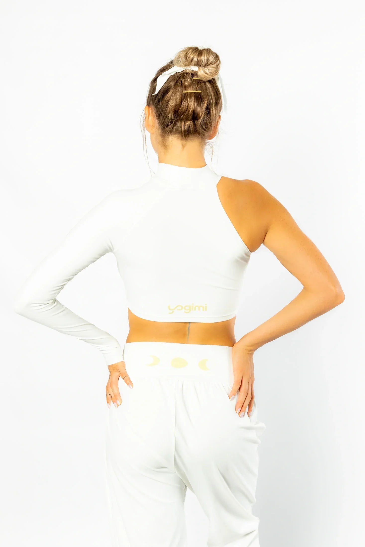 Asymmetrical Crop Top MUKTI Star White