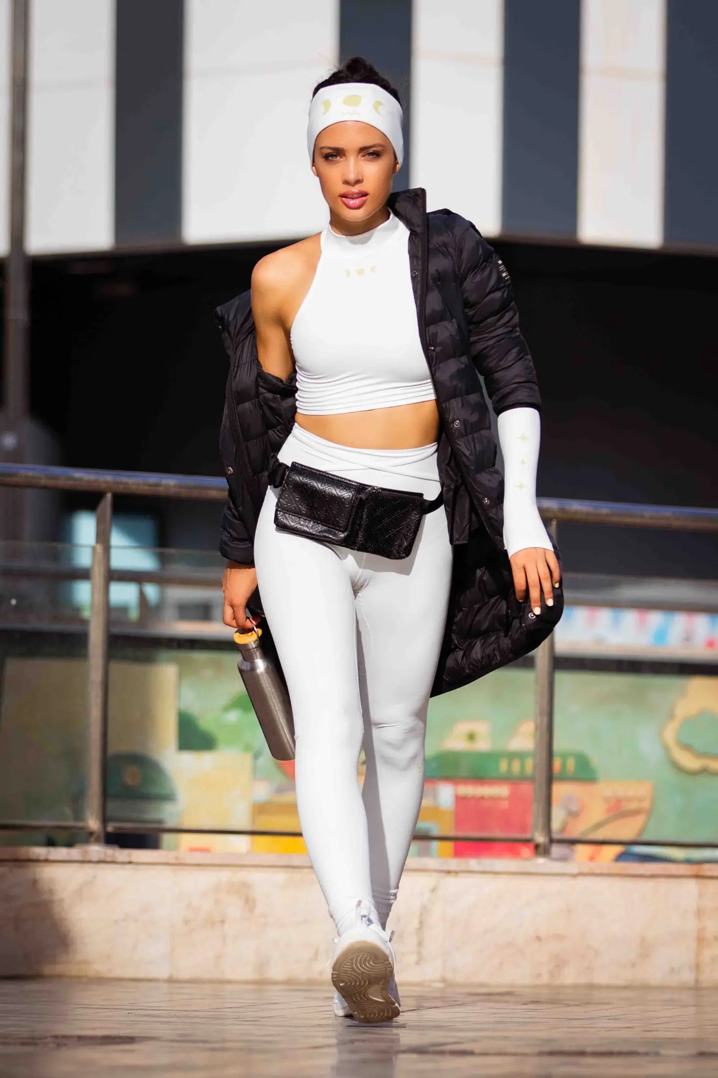 Asymmetrical Crop Top MUKTI Star White