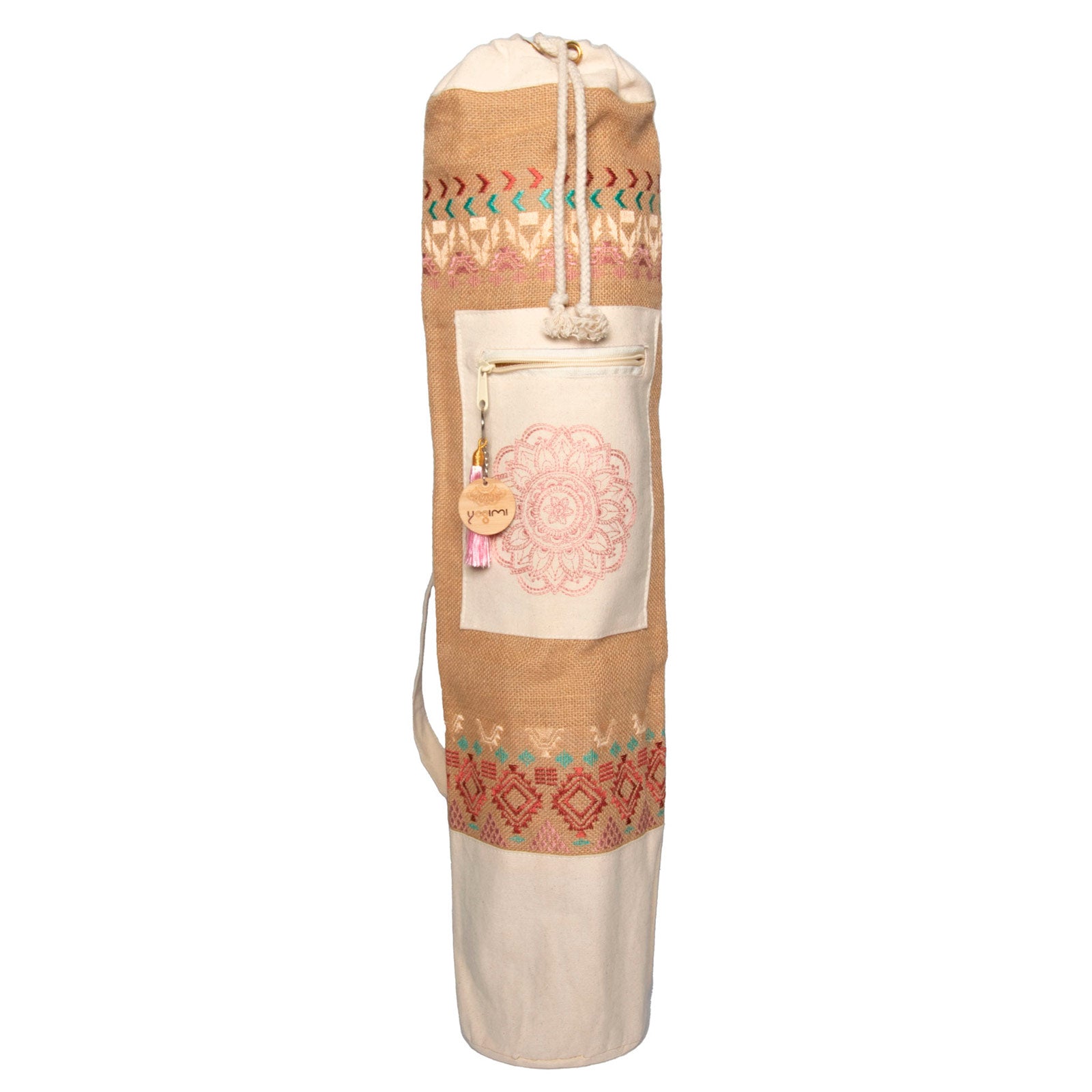 Bolsa porta-esterilla bagimi rosa con llavero dorado de regalo.