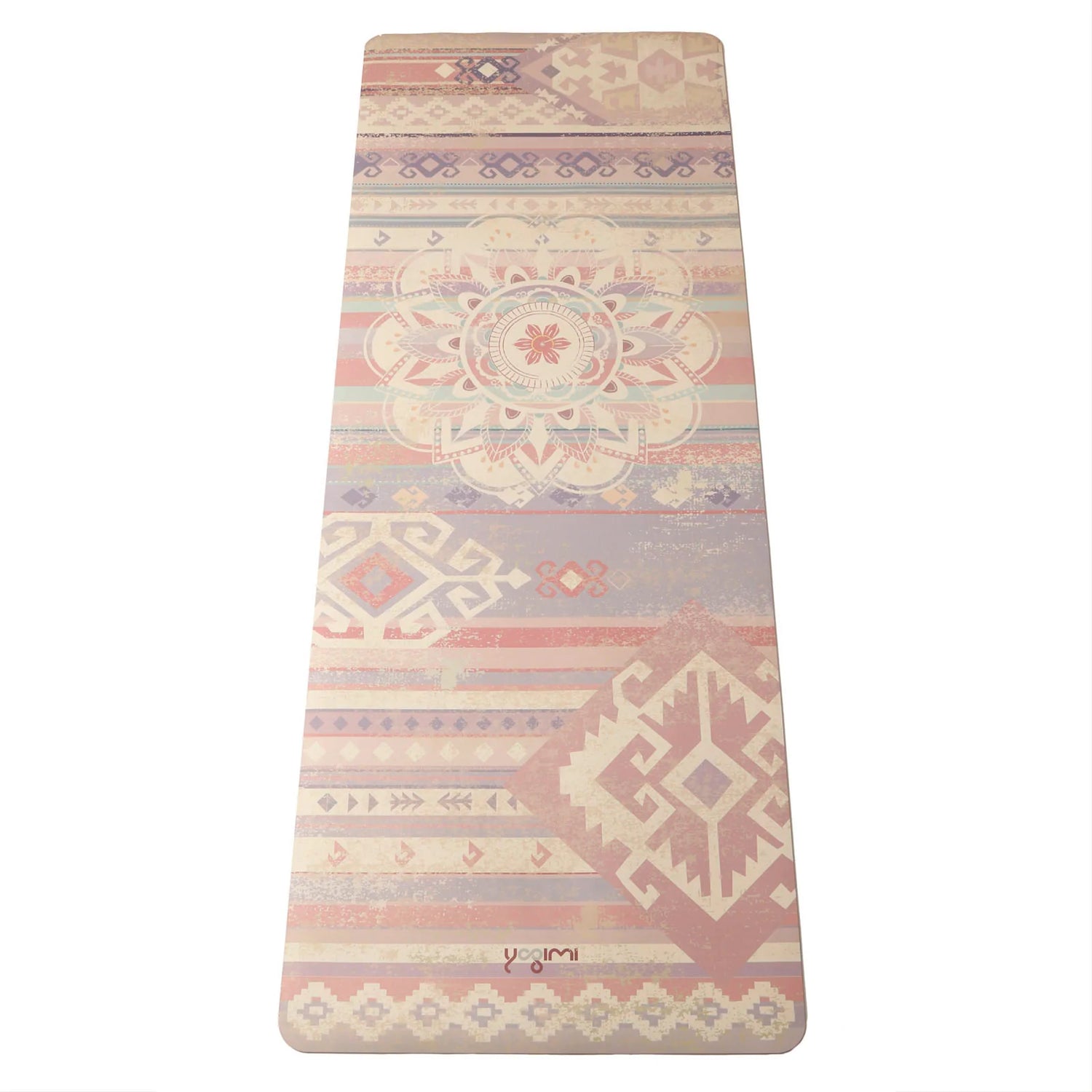 Esterilla de yoga supergrip diseño exclusivo de Patry Montero con Mandala en color rosa.