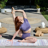 Esterilla para la práctica de yoga de máxima adherencia, supergrip, recomendada por profesores de yoga. Modelo Mandala Soul Rosa.