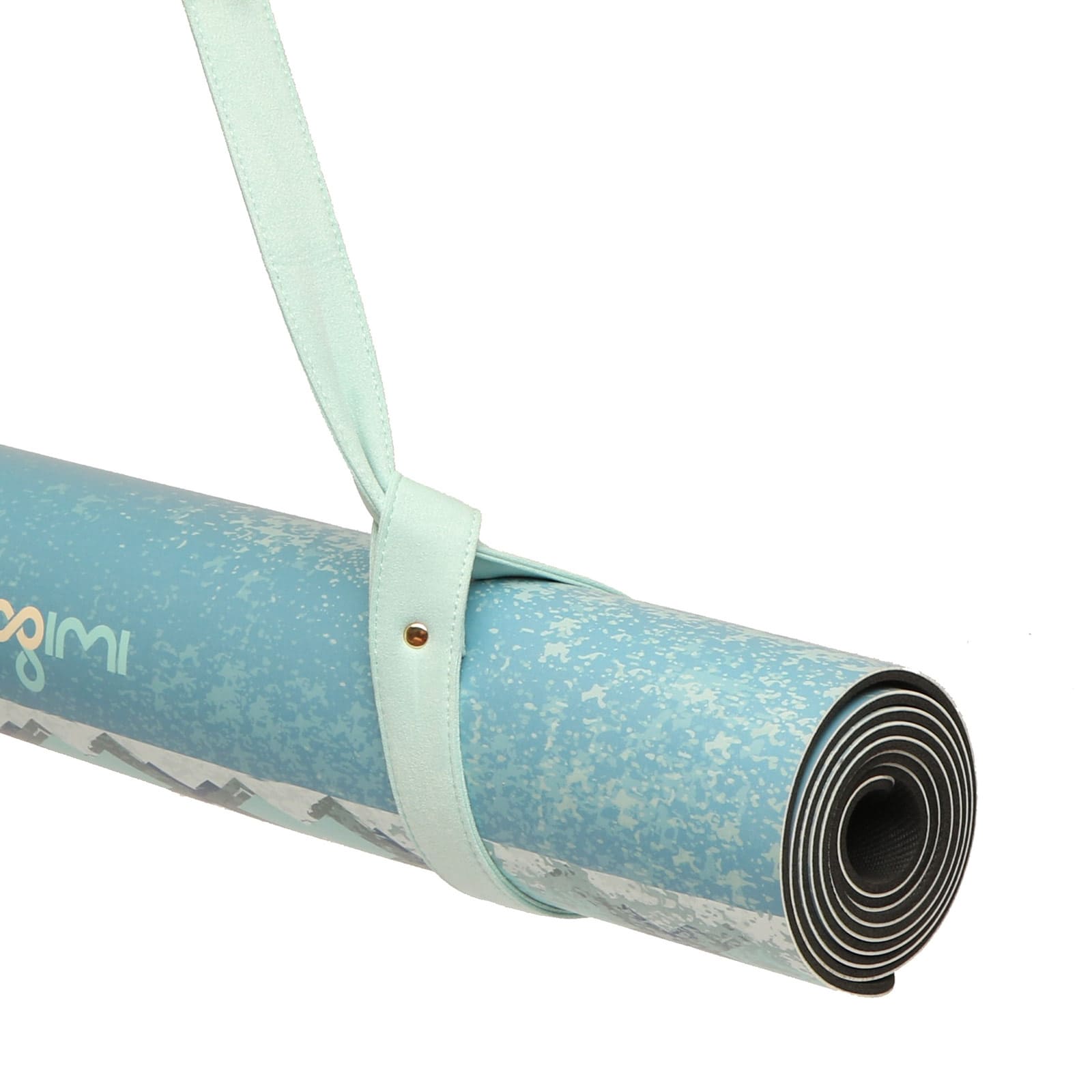 Compra porta-esterillas de yoga de color azul de gamuza sintética.