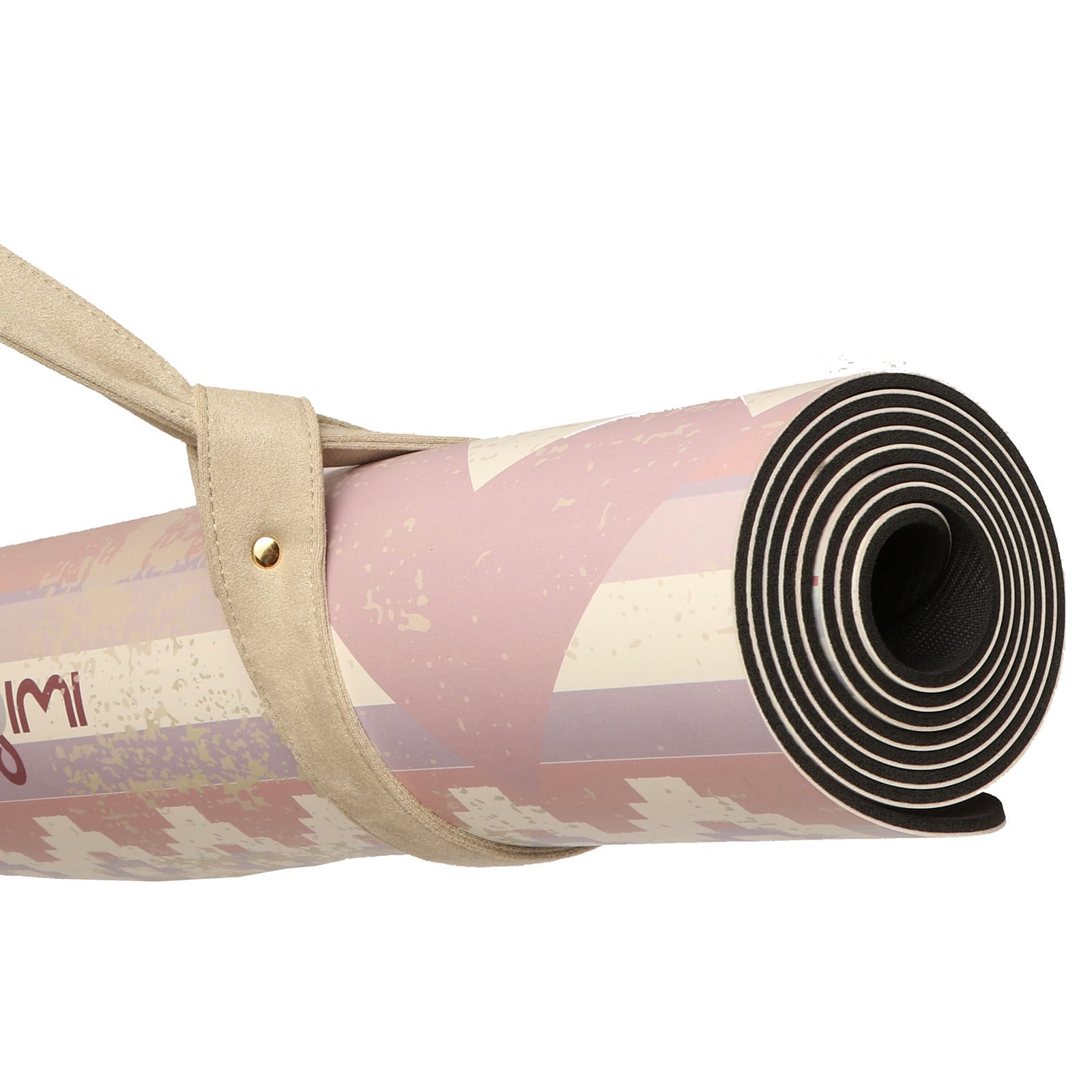 Compra porta-esterillas de yoga de color gris de gamuza sintética.