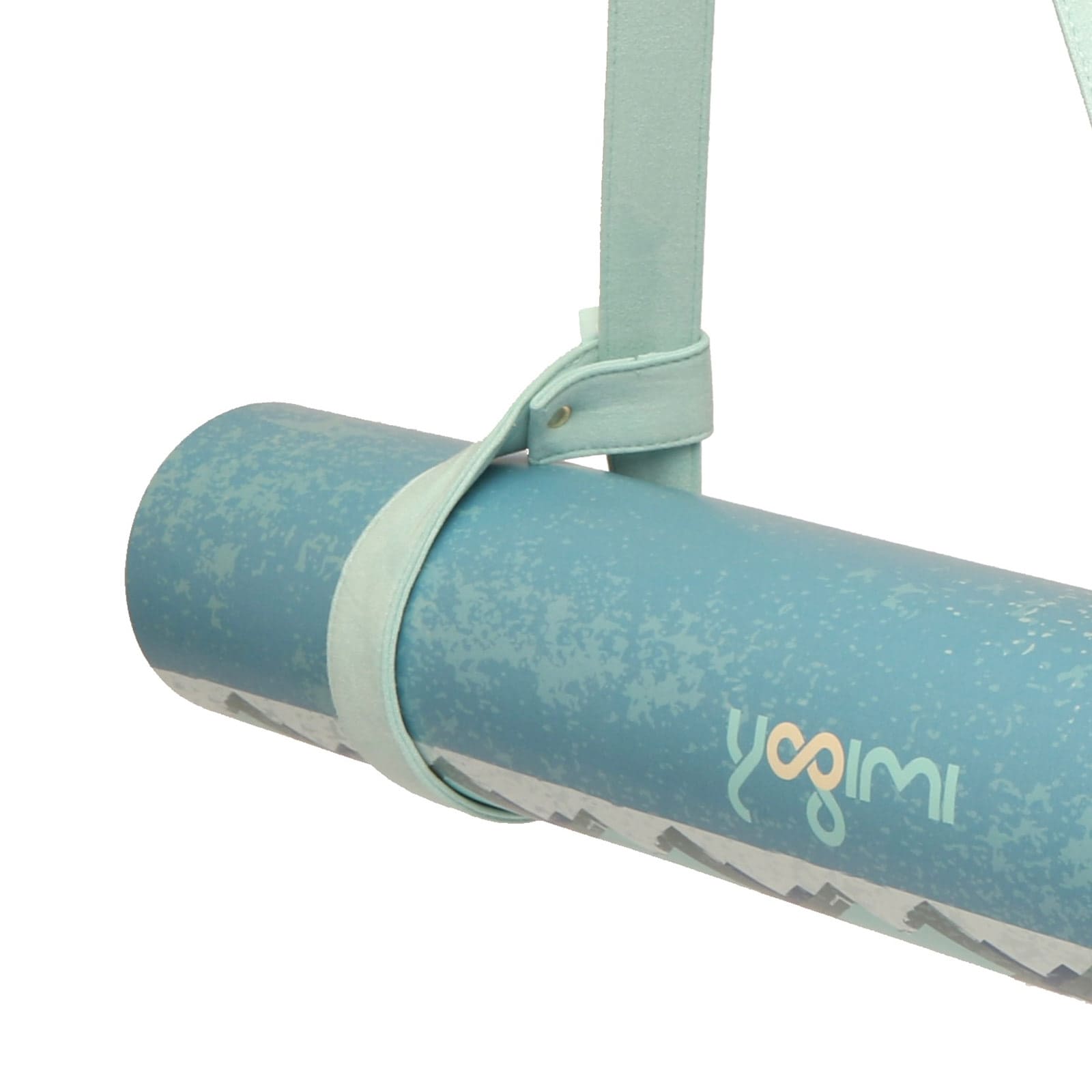 Comprar porta-esterillas de yoga de color azul de gamuza sintética.
