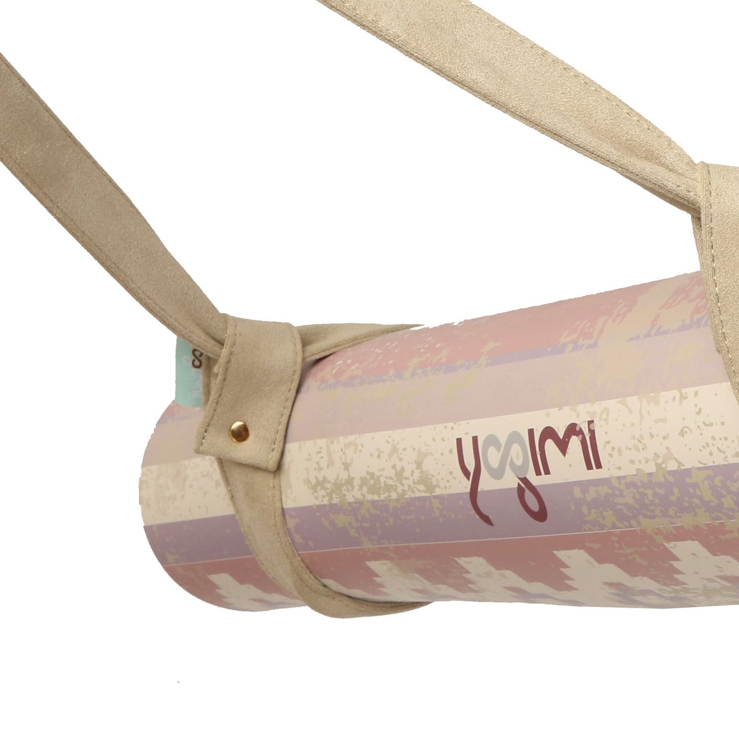 Comprar porta-esterillas de yoga de color gris de gamuza sintética.