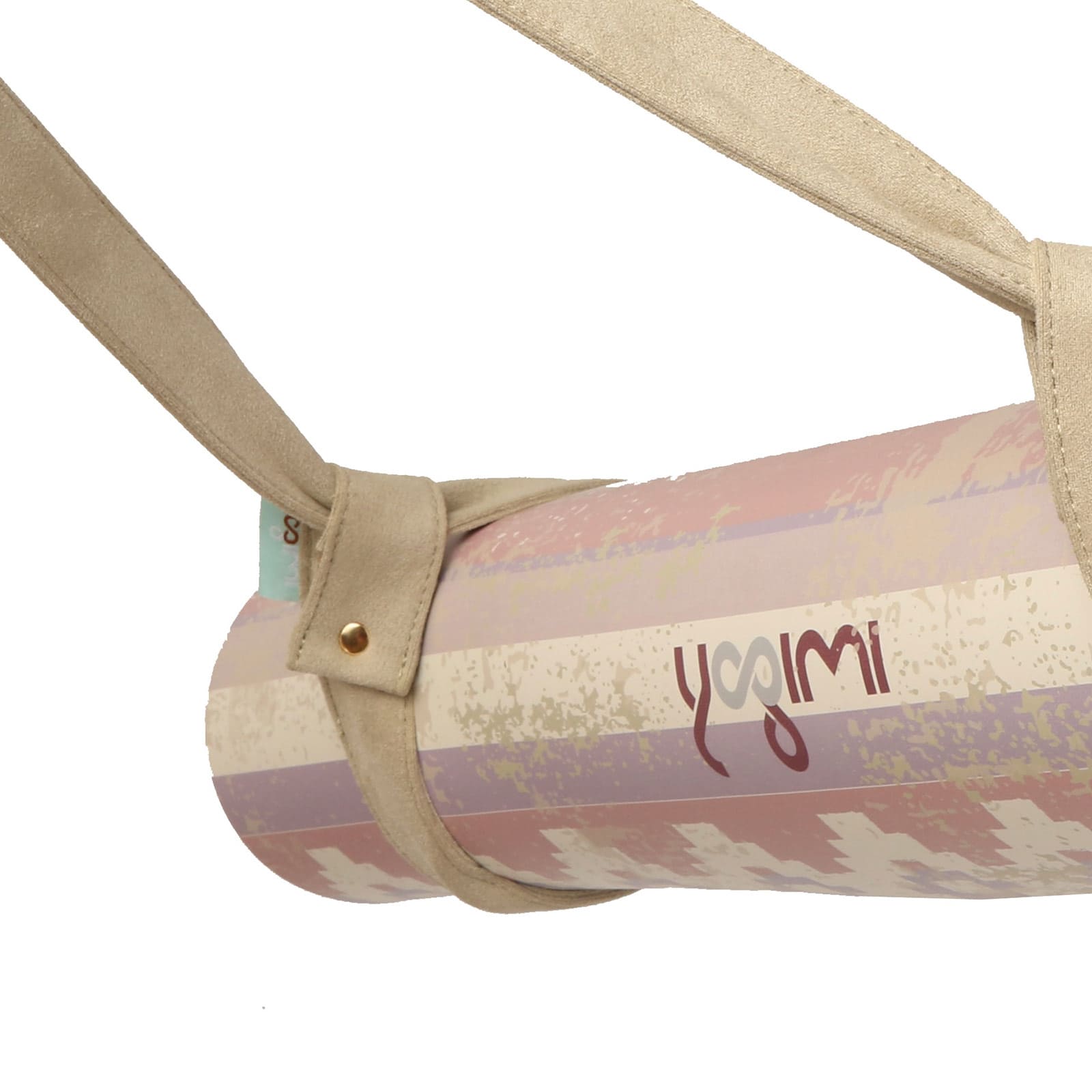 Comprar porta-esterillas de yoga de color gris de gamuza sintética.