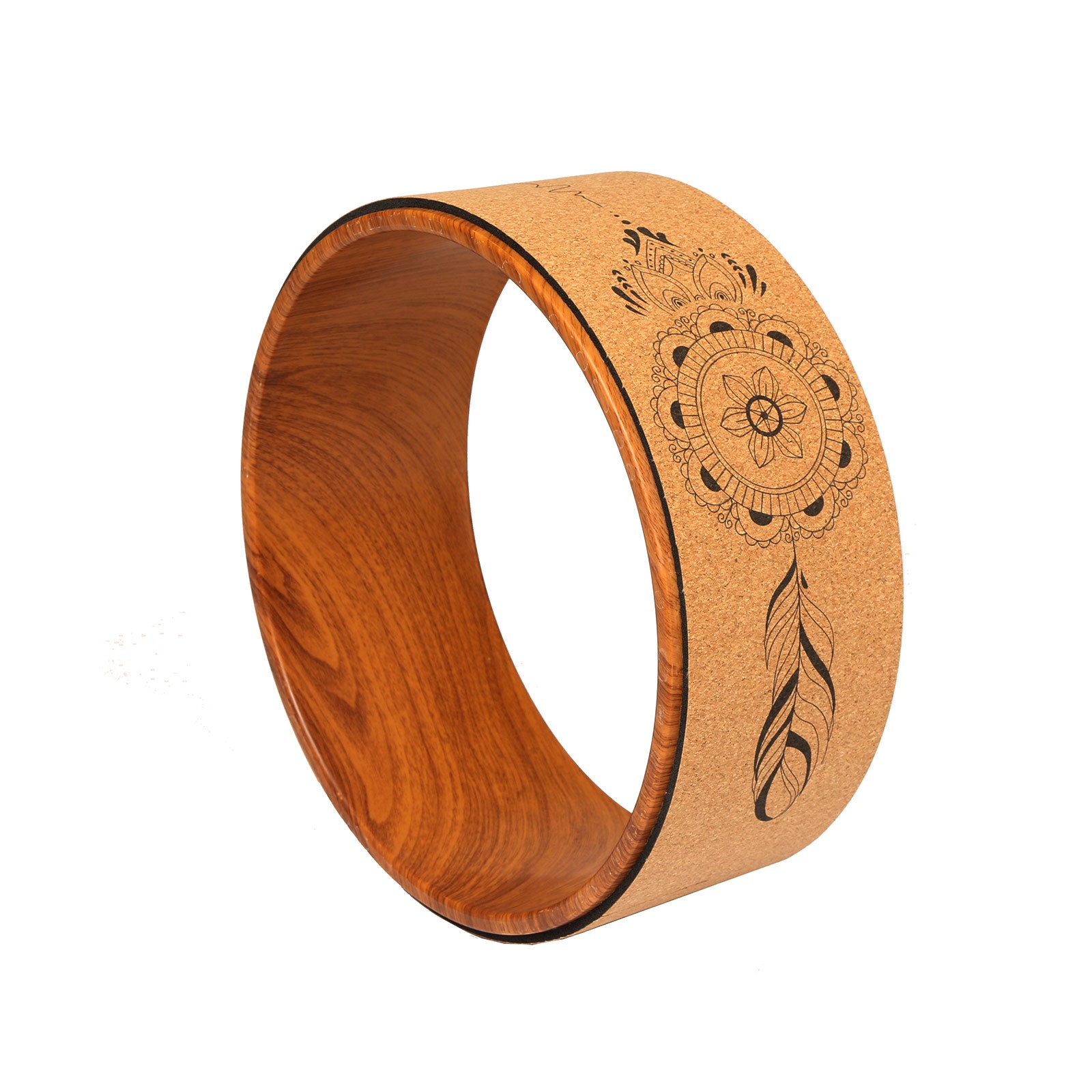 Rueda para yoga de corcho de máxima sugeción de Yogimi.